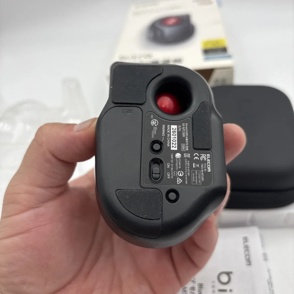 ELECOM bitra Trackball Mouse Quiet Index Finger Bluetooth Wireless Size 5